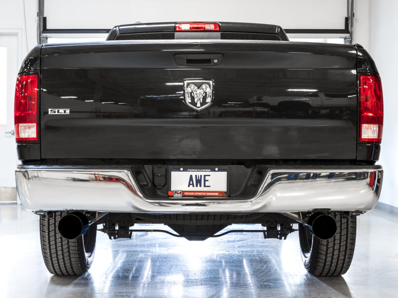 AWE 0FG Cat-Back Exhaust (Black Tips, Dual Rear Exit): Dodge Ram 5.7L Hemi 1500 2009 - 2018 (Also fits 2019+ Classic Models)