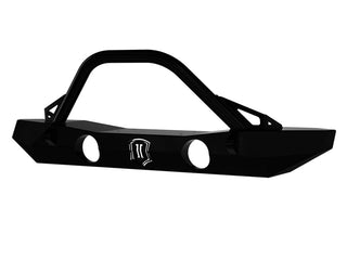 ICON Pro Series Mid Width Front Bumper (FRONT): Jeep Wrangler JK 2007-2018 w/ Bar and Tabs