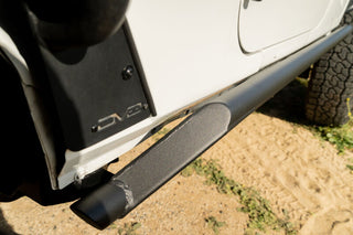DV8 Offroad HD Rock Sliders 2" Tubing: Jeep Wrangler JK 4-Door 2007-2018 3.8L/3.6L V6/2.0L Turbo - Black