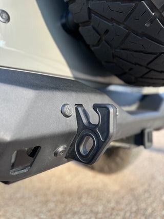 Rival 4x4 Rear Aluminum Stubby Bumper (REAR): Jeep Wrangler JL 2018-2025 3.6L/6.4L