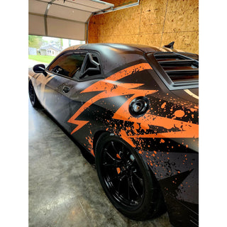 Glassskinz Torch Rear Window Louvers / Vents: Dodge Challenger 2008 - 2023 (All Models)