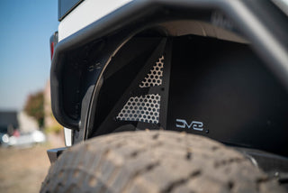 DV8 Offroad Rear Inner Fender Satin Aluminum (REAR): Jeep Wrangler JK 2007-2018 3.8L/3.6L V6/2.0L Turbo - Satin Black