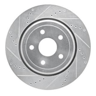 DFC 12-25 Dodge Durango Rear Left Drilled & Slotted Silver Brake Rotor