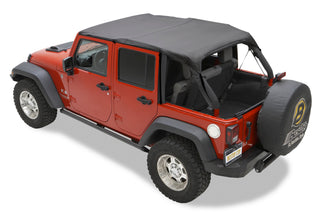 Bestop Safari Bikini Top Black Diamond (F&R): Jeep Wrangler JK 2010-2018 3.8L V6/3.6L V6