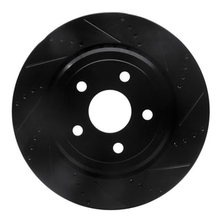 DFC 12-25 Dodge Durango Rear Right Drilled & Slotted Black Brake Rotor