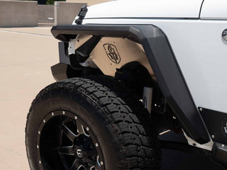 Road Armor Stealth Front Fender Flare (FRONT): Jeep Wrangler JK 2007-2018 w/ LED DRL