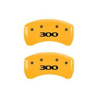 MGP 4 Caliper Covers Engraved Front & Rear 300 Yellow Finish Black Char 2007 Chrysler 300