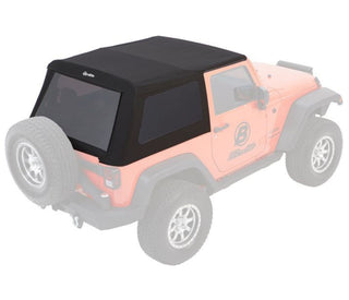 Bestop Trektop Glide Soft Top (REAR): Jeep Wrangler JK 2007-2018 3.8L/3.6L Black Diamond