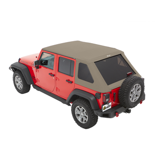 Bestop Trektop Glide Soft Top (REAR): Jeep Wrangler JK 2007-2018 3.8L/3.6L - Pebble Beige
