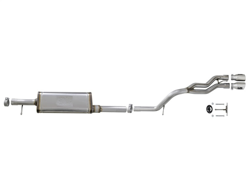 AFE Rebel Series Cat-Back Exhaust System (Polished Tips): Jeep Wrangler JK 2007 - 2018 (3.6L & 3.8L V6 4-Door Models)