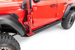 Go Rhino Dominator Extreme DS Steel Side Steps Complete Kit: Fits Most Jeep Wrangler Models (2007-2026) w/ Brackets