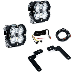 Baja Designs Squadron Pro 2.0 A-Pillar Pro Kit UP (Spot) (FRONT): Jeep Wrangler / Gladiator 2018-25
