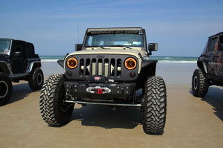 ORACLE Lighting Surface Mount LED Headlight Halo Kit Amber: Jeep Wrangler 2007-2017 3.6L/3.8L V6