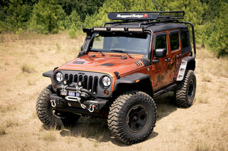 Rugged Ridge Hurricane Flat Fender Flare Kit Black: Jeep Wrangler 2007-2018 2.0L/3.6L/3.8L V6