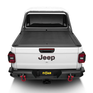 Rugged Ridge Armis Retractable Hard Tonneau Cover w/Max Track and Trail Rail System: Fits Most Jeep Gladiator Models (2018-2026) - Textured Black