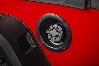 Rugged Ridge Black Elite Aluminum Fuel Cap: Fits Jeep Wrangler TJ/LJ/JK/JL 2001-2021 3.6L/3.0L EcoDiesel