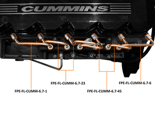 Fleece Performance Fuel Injection Line Set: Dodge Ram 2500/3500 5.9L/6.7L Diesel 2007-2018