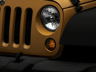 Raxiom Axial Series LED Turn Signal Lights: Fits Most Jeep Wrangler Models (2007-2018) w/ Old Glory Design