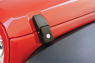 Rampage Hood Catch Locking: Jeep Wrangler JK 2007-2018 - Black