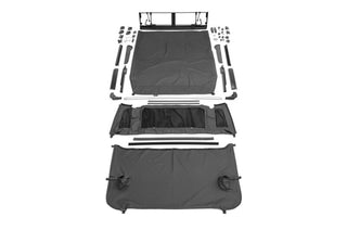 Rampage Unlimited 4-Door Trailview Tonneau Top Black Diamond: Jeep Wrangler JK 2007-2018 3.6L/3.8L V6