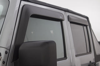 AVS Ventvisor & Aeroskin Deflector Combo Kit (Matte Black): Jeep Wrangler JK 2007 - 2018 (2-Door)