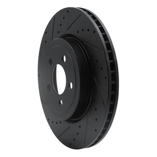 DFC 05-23 Chrysler 300 Front Left Drilled & Slotted Black Brake Rotor