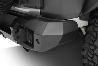 Go Rhino Trailline Full Width Rear Bumper: Jeep Wrangler (2018-2026) - Black Powder Coat