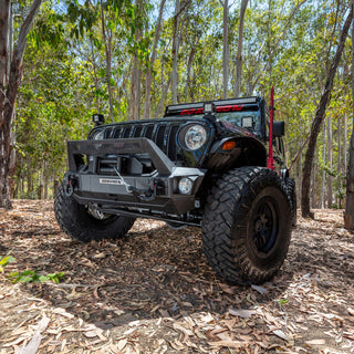 Go Rhino Trailline Stubby Front Bumper: Fits Most Jeep Wrangler / Gladiator Models (2007-2026)