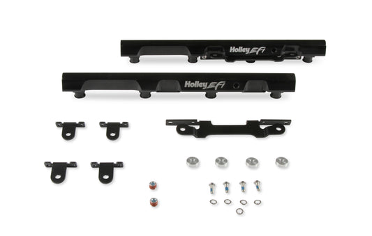 Holley EFI Hi-Flow Billet Fuel Rails: Dodge Ram 1500 / Ram 2500 / Ram 3500 (03-10) / Challenger / Charger / Durango (04-21)