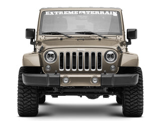 Raxiom Axial 7-Inch LED Headlights RGB Halo Black Hsng: Jeep Wrangler 1997-2018 4.0L I6 / 3.8L V6 / 3.6L V6 - Clear Lens