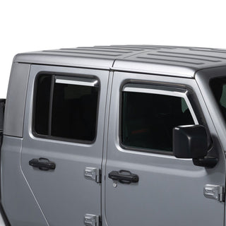 Putco Element Chrome Window Visors (Set of 4): Fits Most Jeep Gladiator / Wrangler Models (2007-2026)