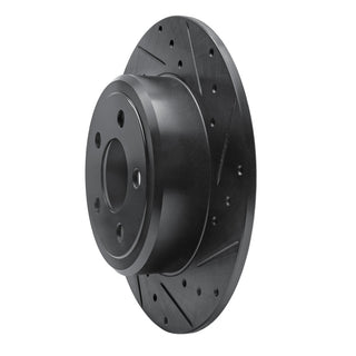 DFC 05-23 Chrysler 300 Rear Right Drilled & Slotted Black Brake Rotor