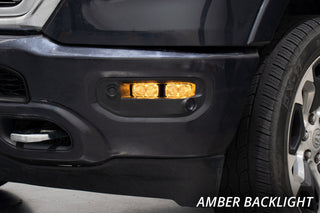 Diode Dynamics SSC2 LED Fog Pocket Kit Yellow Sport: Ram 1500 2019-2024 6.2L/5.7L