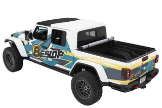 Bestop EZRoll Soft Tonneau Cover (REAR): Jeep Gladiator 2020-2024 3.0L/3.6L - Premium Black Twill