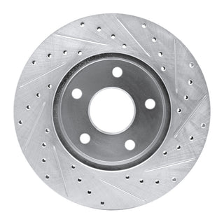 R1 Concepts Drilled & Slotted Brake Rotor (FRONT LEFT): Jeep Grand Cherokee 1999-2004 2.5L/4.0L