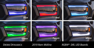 Diode Dynamics RGBW DRL LED Boards: Ram 1500 Laramie / Rebel / Big Horn (2019-2024)