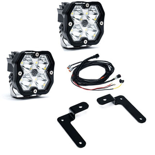 Baja Designs Squadron 2.0 A-Pillar Sportsmen Kit (SPOT): Fits Jeep JL/JT Gladiator 2018-2025