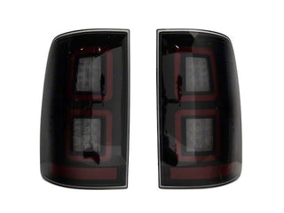 Raxiom Smoked LED Tail Lights Black Housing: Ram 1500 Big Horn / Express / Tradesman (2011-2018)