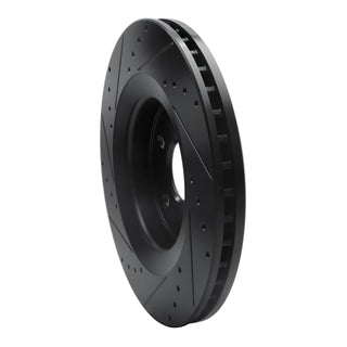 DFC 06-10 Jeep Grand Cherokee Front Right Drilled & Slotted Black Brake Rotor