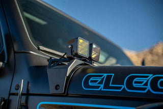 DV8 Offroad Dual Light Pod Mounts: Jeep Wrangler JL 2020-2026 2.0L Turbo/3.6L V6