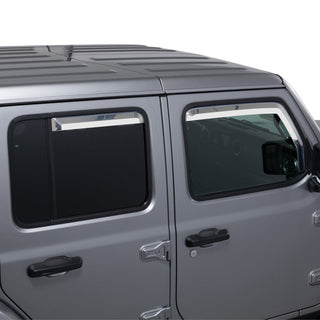 Putco Element Chrome Window Visors (Set of 4): Fits Most Jeep Gladiator / Wrangler Models (2007-2026)