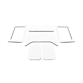 DEI 11-18 Jeep Wrangler JK 4-Door Boom Mat Complete Headliner Kit - 6 Piece - White