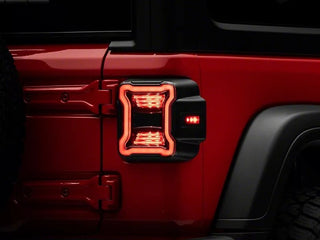 Raxiom LED Tail Lights Smoked Lens: Jeep Wrangler JL 2018-2025 6.4L 392 / 3.6L V6 / 3.0L EcoDiesel
