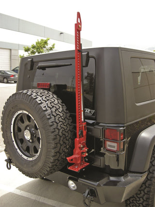 Rampage High Lift Jack Mount Black: Jeep Wrangler JK 2007-2018 3.6L V6 / 3.8L V6