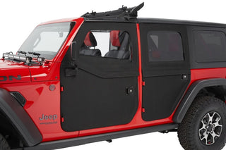 Bestop Full Fabric Doors (FRONT) Black Twill: Jeep Gladiator / Wrangler JL 2018-2026