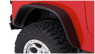 Bushwacker Flat Style 2-Piece Fender Flares: Jeep Wrangler (2018-2024) / Gladiator 2020 - Black