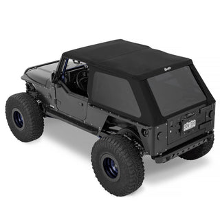 Bestop Trektop Soft Top Premium Black Twill (F&R): Jeep Wrangler TJ 2004-2006 4.0L I6