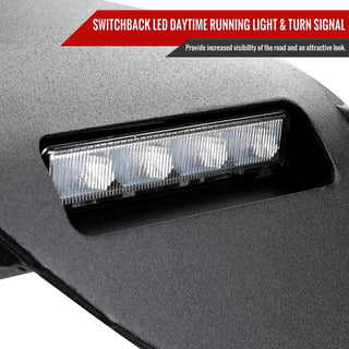 Spec D Flat Front Fender Flares w/ Switchback LED's (2pc): Jeep Gladiator 2020 - 2025