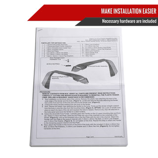 Spec D Flat Front Fender Flares w/ Switchback LED's (2pc): Jeep Gladiator 2020 - 2025