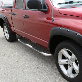 Spec D Riveted Style Fender Flares (Smooth Black, 4pc): Dodge Ram 2002 - 2009